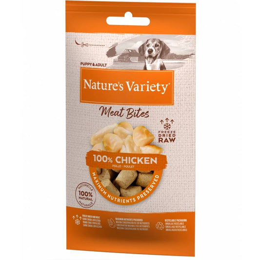 Natures Variety Freeze Dried Meat Bites 100% Chicken