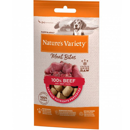 Natures Variety Freeze Dried Meat Bites 100% Beef